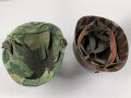 U.S. Army, M1 steel helmet with early liner ( CAPAC  )  and Mitchell cover.