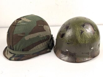 U.S. Army, M1 steel helmet . Liner sweatband dated 1983,...