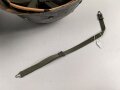 U.S. Army, M1 steel helmet . Liner sweatband dated 1983, Woodland cover dated 1982.