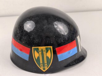 U.S. Army Military Police, Helmet liner dated 1983. Uncleaned