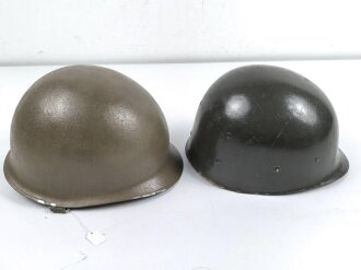 U.S. Army, M1 steel helmet with Pattern 1958 liner . Original paint