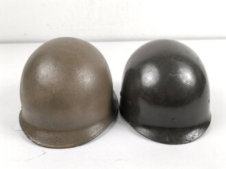 U.S. Army, M1 steel helmet with Pattern 1958 liner . Original paint