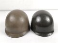 U.S. Army, M1 steel helmet with Pattern 1958 liner . Original paint