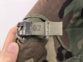 U.S. Army, M1 steel helmet . Liner sweatband dated 1983, Woodland cover dated 1984, Paratrooper chinstrap original ?.