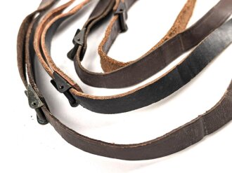 U.S. Army, M1 steel helmet liner chin straps, four pieces, most likely all U.S.