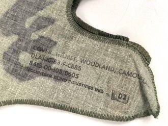 U.S. Army, "Woodland" helmet cover for M1 steel helmet. Dated 1983