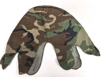 U.S. Army, "Woodland" helmet cover for M1 steel helmet. Dated 1982