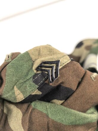 U.S. Army, "Woodland" helmet cover for M1 steel helmet. Dated 1983