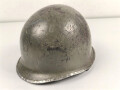 U.S. Army, M1 steel helmet shell. Front seam, fix Bale "repaired" Original paint