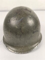 U.S. Army, M1 steel helmet shell. Front seam, fix Bale "repaired" Original paint