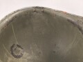 U.S. Army, M1 steel helmet shell. Front seam, fix Bale "repaired" Original paint