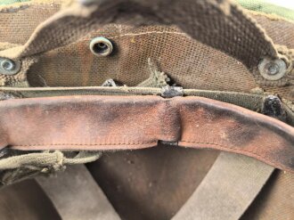 U.S. Army, Vietnam war paratrooper helmet. Mitchell cover dated 1967, uncleaned