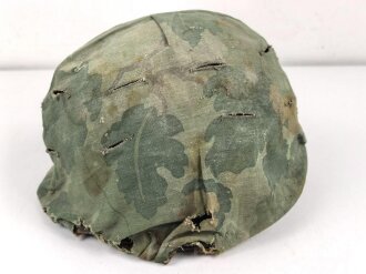 U.S. Army, Vietnam war paratrooper helmet. Mitchell cover dated 1967, uncleaned
