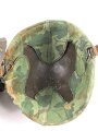 U.S. Army, Vietnam war paratrooper helmet. Mitchell cover dated 1967, uncleaned