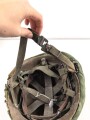 U.S. Army, Vietnam war paratrooper helmet. Mitchell cover dated 1967, uncleaned