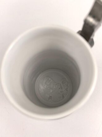 Bayern, Reservistenkrug eines Angehörigen " Königlich bayrisches 14 Infanterie Regiment Kartmann, 8. Comp. Nürnberg" Guter Gesamtzustand, ungereinigt