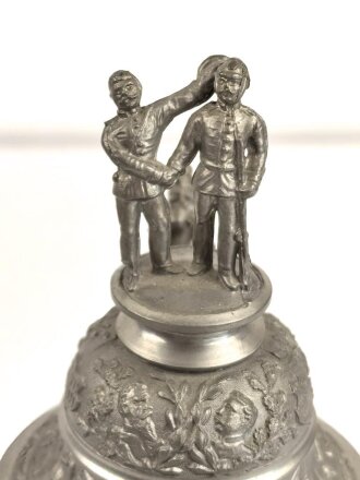 Bayern, Reservistenkrug eines Angehörigen " Königlich bayrisches 14 Infanterie Regiment Kartmann, 8. Comp. Nürnberg" Guter Gesamtzustand, ungereinigt