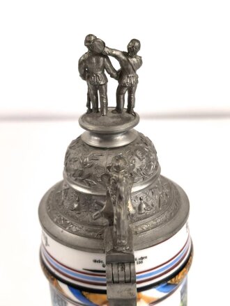 Bayern, Reservistenkrug eines Angehörigen " Königlich bayrisches 14 Infanterie Regiment Kartmann, 8. Comp. Nürnberg" Guter Gesamtzustand, ungereinigt