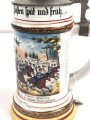 Baden, Reservistenkrug eines Angehörigen im " Badischen Leib Dragoner Regiment No 20. Karlsruhe"  Guter Gesamtzustand, ungereinigt