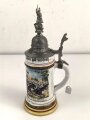 Baden, Reservistenkrug eines Angehörigen im " Badischen Leib Dragoner Regiment No 20. Karlsruhe"  Guter Gesamtzustand, ungereinigt