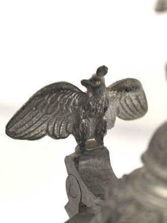 Preussen, Reservistenkrug eines Angehörigen im " Schlesischen Dragoner Regiment No 15 Hagenau"  Guter Gesamtzustand, der Reiter hat einen seitlichen Schlag abbekommen, die Lanze "kreativ" ersetzt