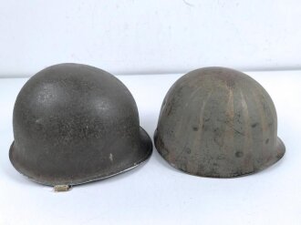 U.S. Army WWII, M 1 steel helmet in good condition.Original paint
