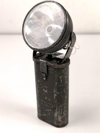 U.S. Army WWII, Justrite swifel head flash light, original paint, untested