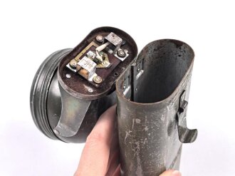 U.S. Army WWII, Justrite swifel head flash light, original paint, untested