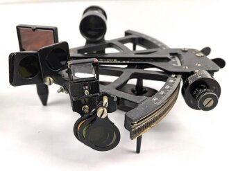 U.S. Navy, 1941 dated Sextant Mark II. Good condition, in case. 1992 tested by "Kalvin Hughes"