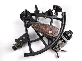U.S. Navy, 1941 dated Sextant Mark II. Good condition, in case. 1992 tested by "Kalvin Hughes"