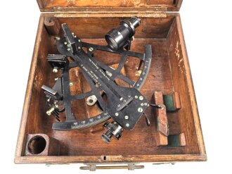 U.S. Navy, 1941 dated Sextant Mark II. Good condition, in case. 1992 tested by "Kalvin Hughes"