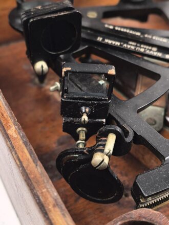 U.S. Navy, 1941 dated Sextant Mark II. Good condition, in case. 1992 tested by "Kalvin Hughes"