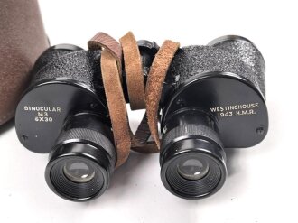 U.S. 1943 dated  6 x 30 Binocular M3, with case, carrying  M17. Very good condition, clear optics