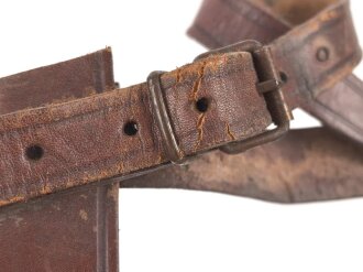 Spatentasche für Parteiverbände, braunes Leder, guter Gesamtzustand