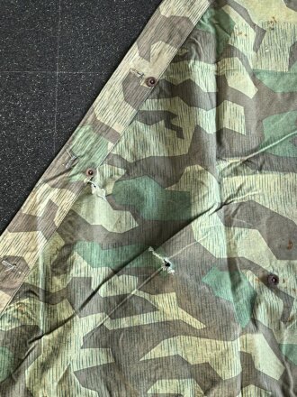Zeltbahn 31 Wehrmacht, farbfrisches, defektes Stück