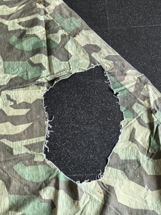 Zeltbahn 31 Wehrmacht, farbfrisches, defektes Stück