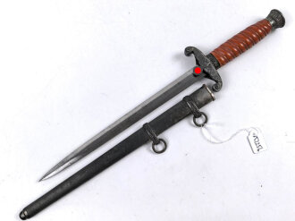 Dolch für Offiziere des Heeres. Keine Herstellermarkierung, Attraktives Stück mit gleichmäßiger Patina