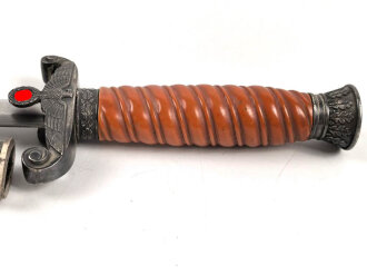 Dolch für Offiziere des Heeres. Keine Herstellermarkierung, Attraktives Stück mit gleichmäßiger Patina