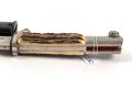 Extraseitengewehr KS98 Wehrmacht. Hersteller E.Pack Solingen. Variante mit Hirschhorngriffschalen, Scheide Originallack