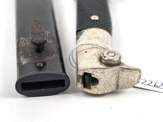 Extraseitengewehr KS98 Wehrmacht. Hersteller Eickhorn Solingen. Parierstange abgebrochen, Scheide Originallack