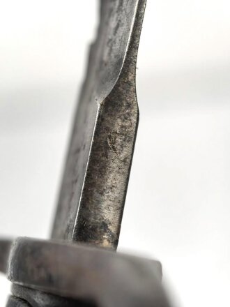 1.Weltkrieg Preussen, Seitengewehr 98/05 alter Art mit Säge. Kammerstück von 1914, gereinigt