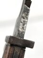 1.Weltkrieg Preussen, Seitengewehr 98/05 alter Art mit Säge. Kammerstück von 1914, gereinigt