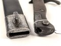 1.Weltkrieg Preussen, Seitengewehr 98/05 alter Art mit Säge. Kammerstück von 1914, gereinigt