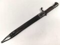 1.Weltkrieg Preussen, Seitengewehr 98/05 alter Art mit Säge. Kammerstück von 1914, gereinigt