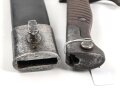 1.Weltkrieg Preussen, Seitengewehr 98/05 alter Art mit Säge. Kammerstück von 1914, gereinigt