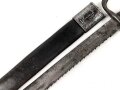 1.Weltkrieg Preussen, Seitengewehr 98/05 alter Art mit Säge. Kammerstück von 1914, gereinigt