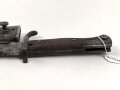 1.Weltkrieg Preussen, Seitengewehr 98/05 alter Art mit Säge. Kammerstück von 1914, gereinigt