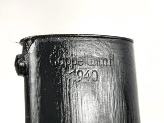 Seitengewehr M84/98 für K98 der Wehrmacht. Nummerngleiches Stück Coppel 1940. Die Scheide überlackiert