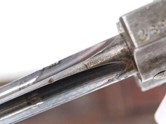 Frankreich, Epee Seitengewehr Modell 1886 Lebel, in Koppelschuh