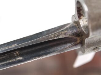 Frankreich, Epee Seitengewehr Modell 1886 Lebel, in Koppelschuh